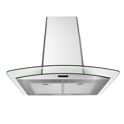 PACIFIC ECO CURVED GLASS CHIMNEY, 5W LED, SS, 30"